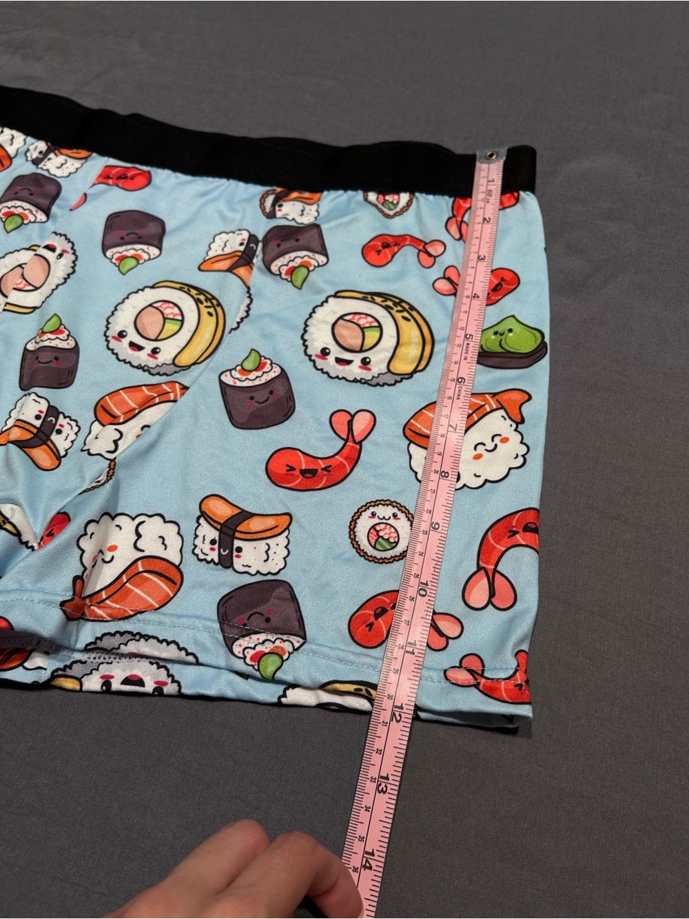 IRONYTE Sushi Print Stretch Boxer Briefs Sleep Shorts - Picture 6 of 6